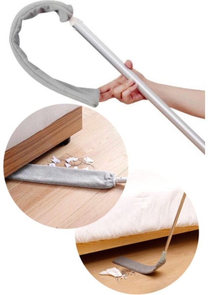 Pratik portatif paspas ve toz temizleme fırçası, mikro fiber değişebilir başlık