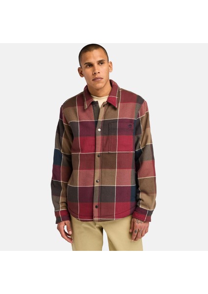 Sherpa Lined Plaid Erkek Klasik Yaka Gömlek
