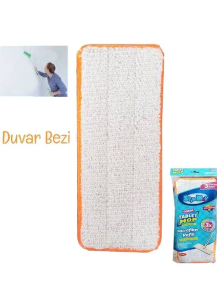 Orijinal Tablet Mop Yedek Bezi - 3 Farklı Kullanım Alanı, 3 Adet Microfiber Refill fırsatları