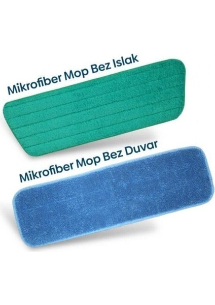 Mikrofiber Mop Yedek Bezleri 2'li Set, Renkli, Islak ve Duvar Temizliği İçin Uygun fiyatları