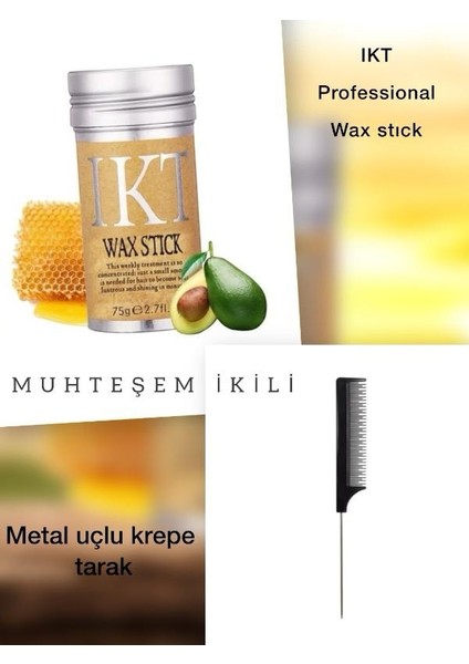 Hair Stick Wax ve 1 Adet Krepe Tarağı Muhteşem Ikili Set