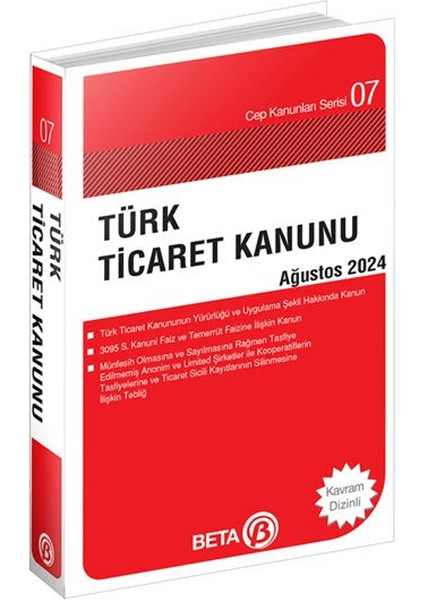 Türk Ticaret Kanunu - Ağustos 2024