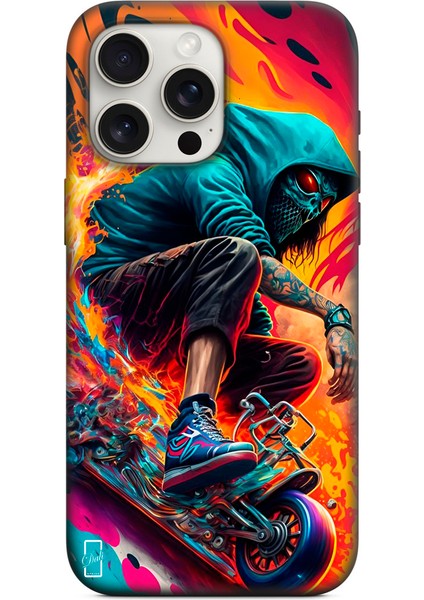 iPhone 15 Pro Max Lansman Kılıf Skateskull