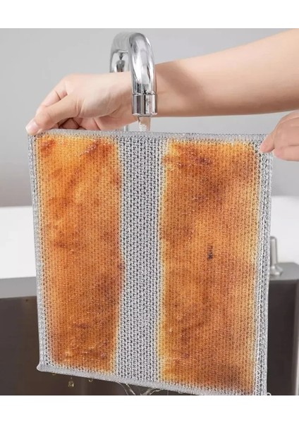 3 Adet Sihirli Inox Paslanmaz Telli Bulaşık Bezi Kir Pas Sökücü Sihirli Temizlik Bezi ve Süngeri fırsatları