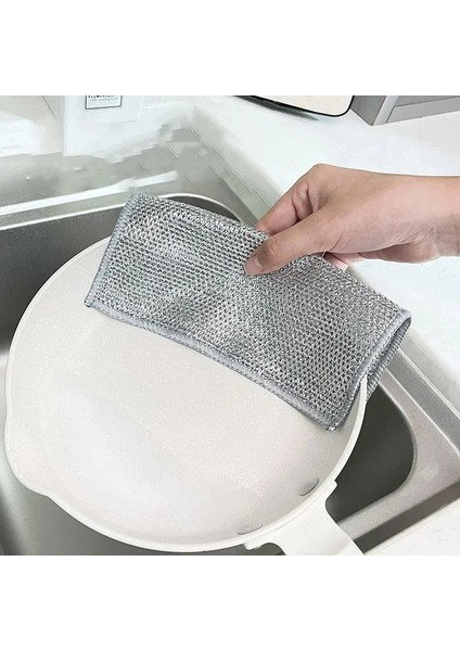 3 Adet Sihirli Inox Paslanmaz Telli Bulaşık Bezi Kir Pas Sökücü Sihirli Temizlik Bezi ve Süngeri indirimleri