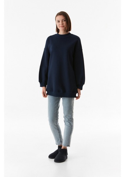 Basic Bisiklet Yaka Oversize Sweatshirt fiyatları