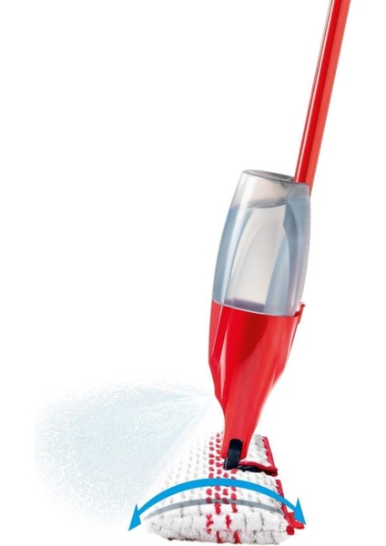 Kırmızı Mikrofiber Çift Taraflı Sprey Mop Seti, TR Menşei, Temizlik İçin Uygun