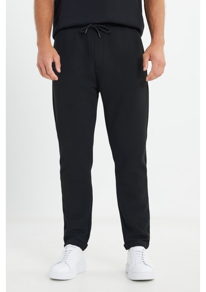 Standart Fit Normal Kesim Cepli Esnek Örme Pantolon