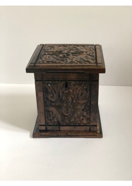 Tekno Trust Tip Box Ahşap Kumbara Maraş Sandık Kumbara