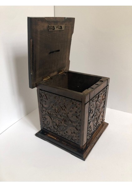 Tekno Trust Tip Box Ahşap Kumbara Maraş Sandık Kumbara