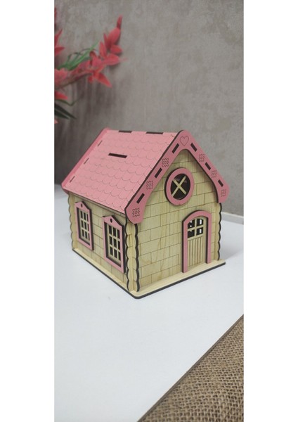 Büyük pembe ahşap ev kumbara, şık ve kullanışlı ofis dekoru için ideal fiyatları