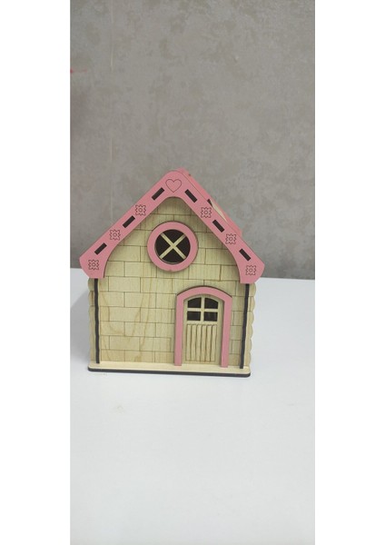 Büyük pembe ahşap ev kumbara, şık ve kullanışlı ofis dekoru için ideal modelleri