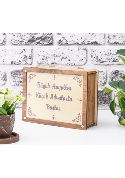 Krem Rengi Ahşap Para Kutusu, Kilitli ve Güvenli, Hedef ve Tasarım Özellikleriyle