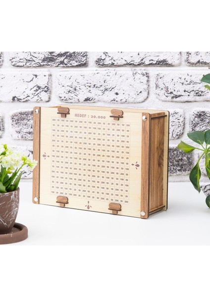 Krem Rengi Ahşap Para Kutusu, Kilitli ve Güvenli, Hedef ve Tasarım Özellikleriyle fiyatları