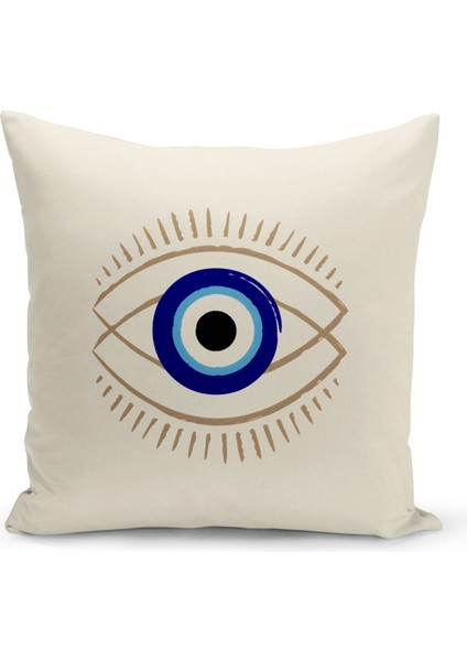 Nazar Serisi Çift Tarafı Dijital Baskılı 4'lü Kırlent Kılıfı Seti (Evil Eye Cushion Cover) modelleri