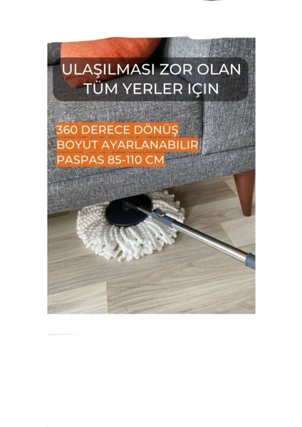 Yuvarlak Döner Başlık Yedek Mop Paspas Yuvarlak Yedek Mop