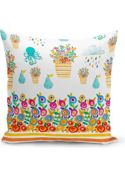Çocuk Bebek Serisi Çift Tarafı Dijital Baskılı Kırlent Kılıfı (Kids Children Cushion Cover)