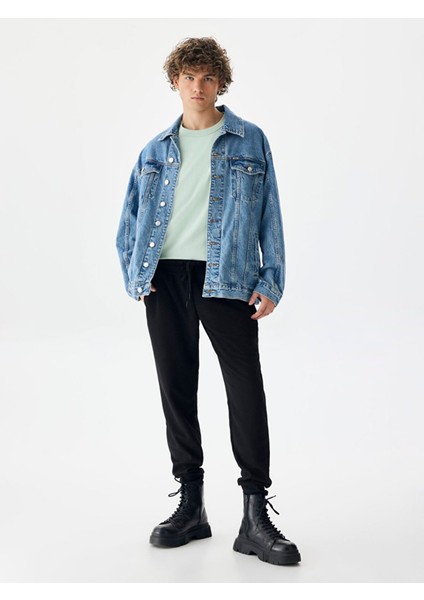 Düz Jogger Siyah Eşofman