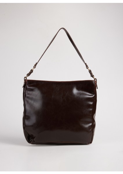 Kahve Kadın Omuz Çantası Pullup-Delma modelleri