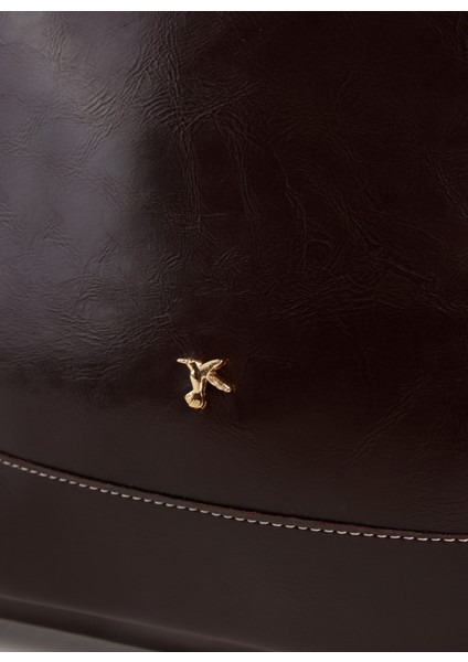 Kahve Kadın Omuz Çantası Pullup-Delma fırsatları