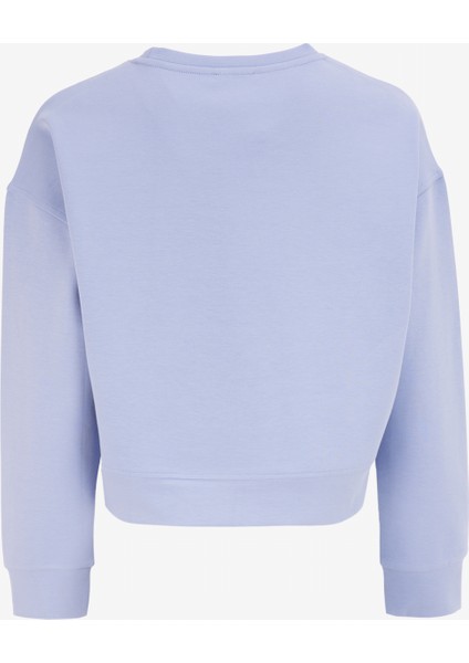 Mavi Kadın Bisiklet Yaka Crop Fit Baskılı Sweatshirt D4WL-SWT3010