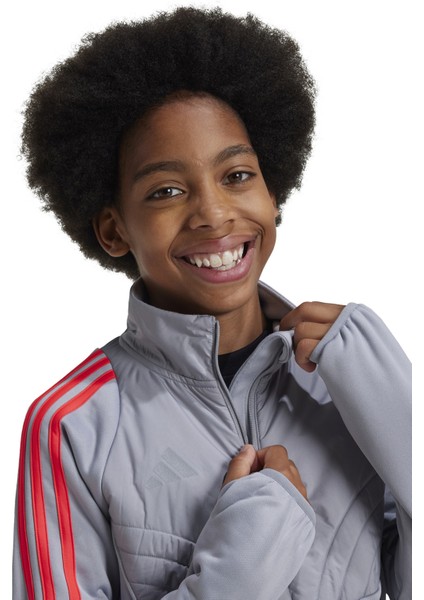 Fermuarlı Yaka Düz Gri Erkek Eşofman Üstü IY0135-TIRO24 Wıntopy modelleri