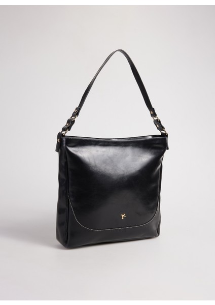 Siyah Kadın Omuz Çantası Pullup-Delma fiyatları