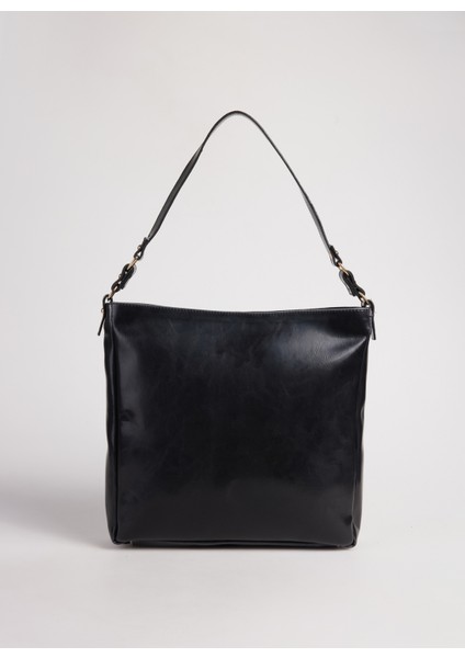 Siyah Kadın Omuz Çantası Pullup-Delma modelleri