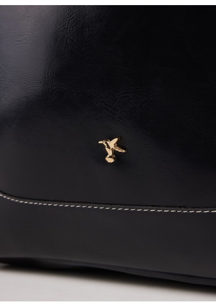 Siyah Kadın Omuz Çantası Pullup-Delma fırsatları