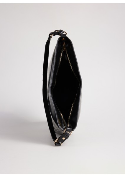 Siyah Kadın Omuz Çantası Pullup-Delma indirimleri