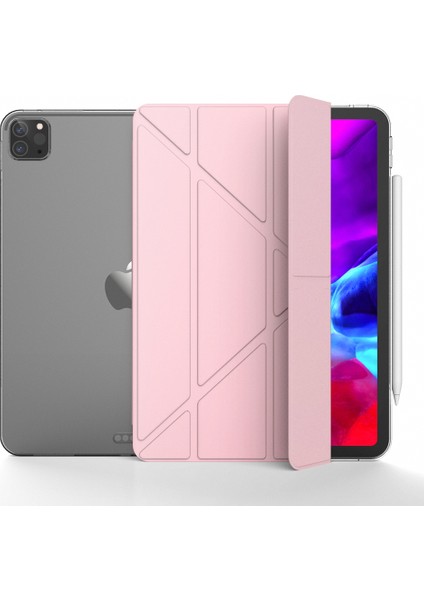 Manyetik Emme Origami Akıllı Tpu Deri iPad Pro 12.9 (2022 2021 2020) Tablet Kılıfı (Yurt Dışından)
