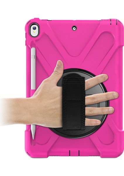 iPad Air 10.5 Inç (2019) Pc Tpu Combo 360 Derece Dönebilen Tekme Standı El Kayışı ve Omuz Askısı Tablet Kılıfı (Yurt Dışından) modelleri