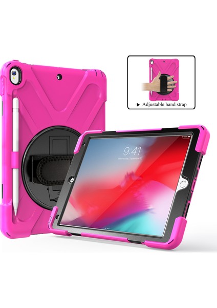 iPad Air 10.5 Inç (2019) Pc Tpu Combo 360 Derece Dönebilen Tekme Standı El Kayışı ve Omuz Askısı Tablet Kılıfı (Yurt Dışından) indirimleri