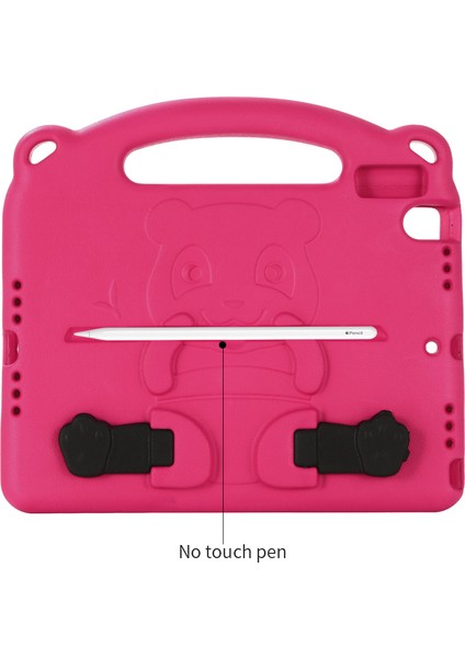 Panda Desenli Eva iPad 10.2 (2019 2020 2021) Standlı Rose Tablet Kılıfı (Yurt Dışından)