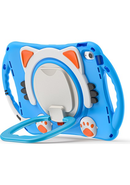 iPad 10.9 (2022) Koruyucu Pc Silikon Döner Tekme Standı Saplı Düşmeyi Önleyici Tablet Kılıfı (Yurt Dışından)