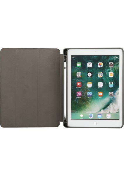 Mermer Desenli Üç Katlı Stand Smart Folio Pu Deri iPad 9 7 Inç (2018 2017) Kalem Yuvalı Tablet Kılıfı (Yurt Dışından) fiyatları