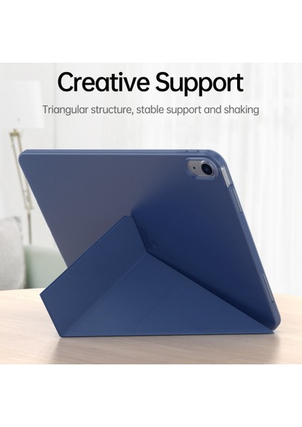 iPad 10.9 (2022) Origami Standı Pu Deri Tpu Koruyucu Düşmeye Dayanıklı Tablet Kılıfı (Yurt Dışından)
