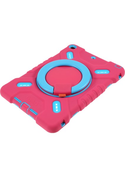 Silikon Plastik Çocuk Çift Koruyucu iPad 10.2 (2021 2020 2019) Standlı Rose Tablet Kılıfı (Yurt Dışından)