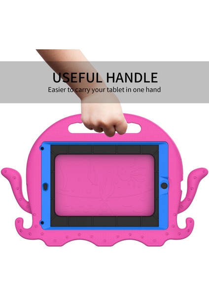 iPad 9.7 Inç (2017 2018) Sevimli Karikatür Ahtapot Kalem Yuvası Tam Saplı ve Omuz Askılı Koruyucu Tablet Kılıfı (Yurt Dışından) modelleri