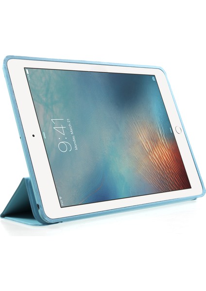 iPad 9.7 (2018) 9.7 INÇ (2017) Üç Katlı Stand Akıllı Deri Aksesuarı Tablet Kılıfı (Yurt Dışından) fırsatları