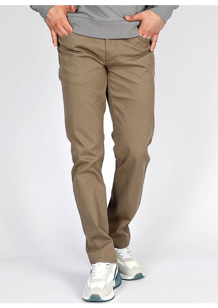 Normal Bel Slim Straight Deve Tüyü Erkek Chino Pantolon 251 Lcm 221002 Jagger Camel
