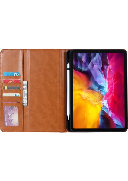 Pu Deri Cüzdan Standı iPad Pro 12 9 Inç (2018) Şarap sı Tablet Kılıfı (Yurt Dışından) modelleri