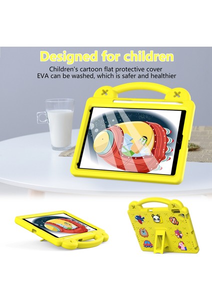 iPad 10.2 (2019 2020 2021) Taşınabilir Eva stand'lı Çizilmez Tablet Kılıfı (Yurt Dışından)