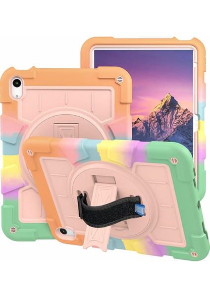 iPad 10.9 (2022) Tpu Pc Dönen El Kayışı Omuz Askısı ile Standı Tablet Kılıfı (Yurt Dışından) fiyatları