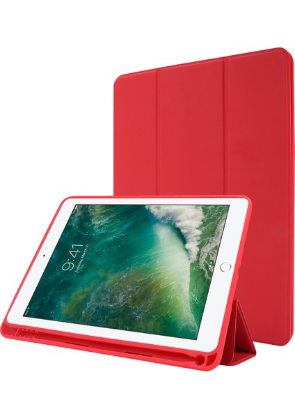 iPad Air (2013) AIR 2 Pu Deri Tpu Üçe Katlanmış Stand Kalemli Yuvası Tablet Kılıfı (Yurt Dışından)