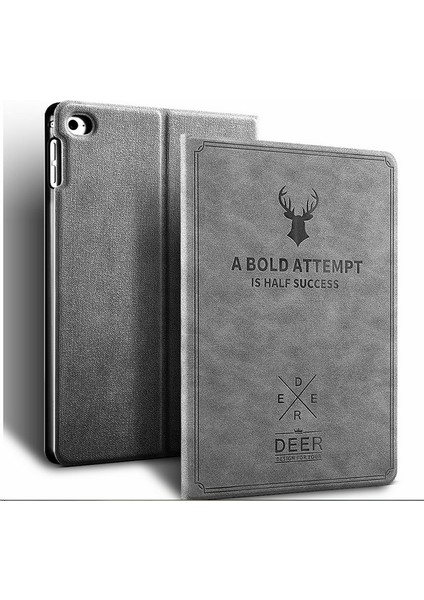 Geyik Desenli Pu Deri Pc Standı iPad Air 2 Tablet Kılıfı (Yurt Dışından)