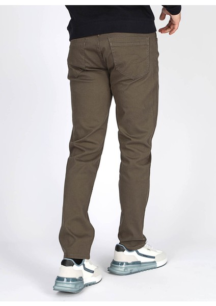 Normal Bel Slim Straight Haki Erkek Chino Pantolon 251 Lcm 221002 Jagger Haki