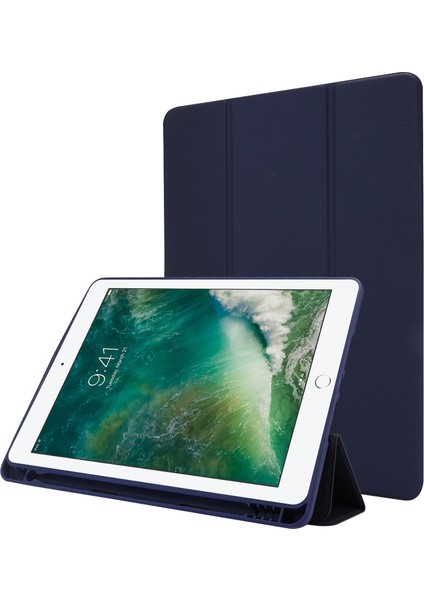iPad Air (2013) AIR 2 Pu Deri Tpu Üçe Katlanmış Stand Kalem Yuvalı Tablet Kılıfı (Yurt Dışından)