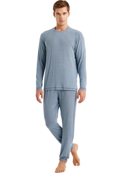 Mavi Erkek Pijama Takımı 40636