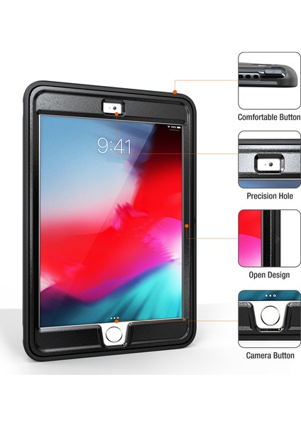 3 Katmanlı Çok Fonksiyonlu Tpu Pc Hibrit iPad Mini 3 2 1 Tablet Kılıfı (Yurt Dışından)
